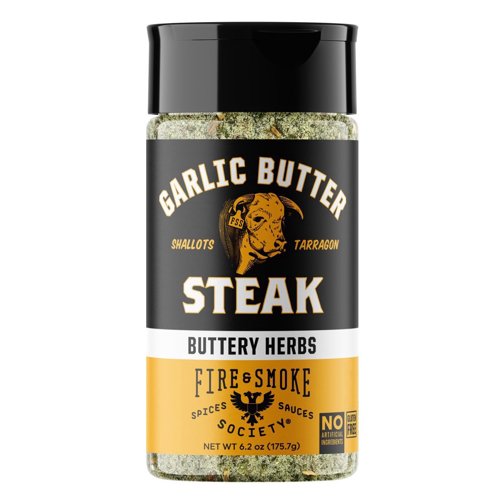 slide 5 of 5, Fire & Smoke Society Garlic Butter Steak Bbq Rub, 6.2 oz
