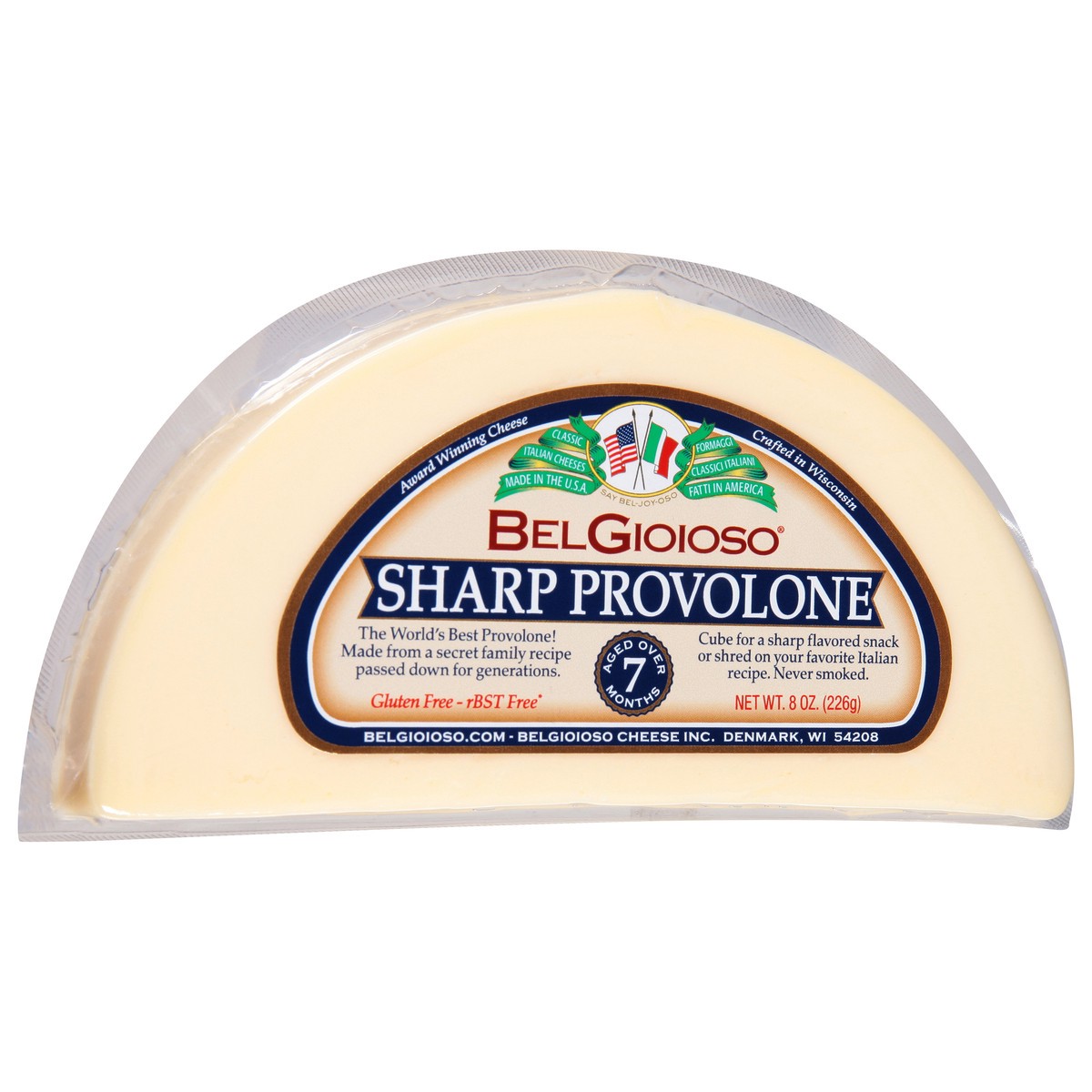 slide 9 of 13, BelGioioso Sharp Provolone Cheese Wedge, 8 oz, 8 oz