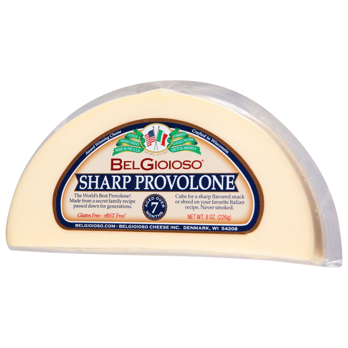 slide 3 of 13, BelGioioso Sharp Provolone Cheese Wedge, 8 oz, 8 oz