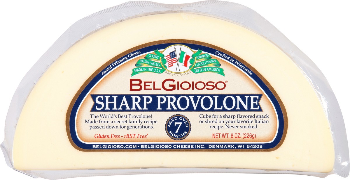 slide 4 of 13, BelGioioso Sharp Provolone Cheese Wedge, 8 oz, 8 oz