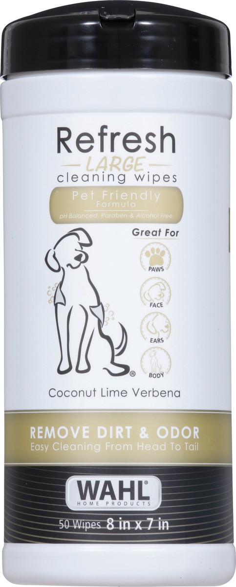 slide 7 of 9, Wahl Large Refresh Coconut Lime Verbena Cleaning Wipes 50 ea, 50 ct