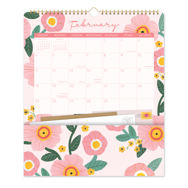 slide 3 of 5, Orange Circle Studio Do It All Monthly Wall Calendar, 12-7/8'' X 12'', Desert Blossom, January To December 2021, 1 ct