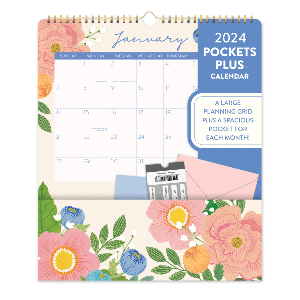 slide 1 of 5, Orange Circle Studio Do It All Monthly Wall Calendar, 12-7/8'' X 12'', Desert Blossom, January To December 2021, 1 ct