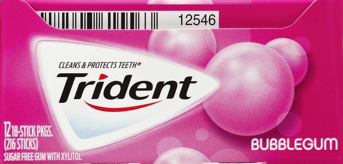 slide 5 of 6, Trident Gum 12 ea, 12 ct