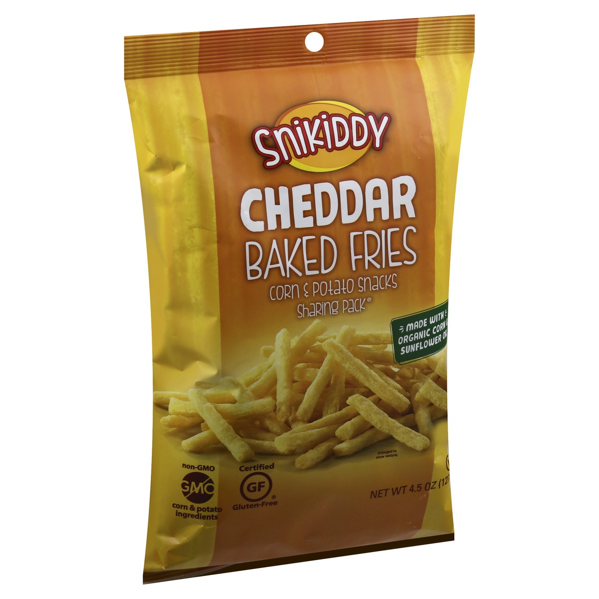 slide 8 of 11, Snikiddy Sharing Pack Cheddar Baked Fries 4.5 oz, 4.5 oz