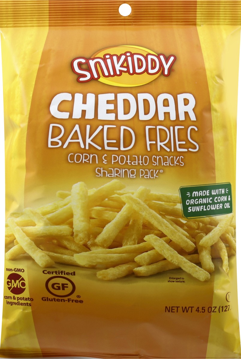 slide 10 of 11, Snikiddy Sharing Pack Cheddar Baked Fries 4.5 oz, 4.5 oz