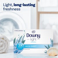 slide 10 of 22, Downy Sheet Light Mega Ocean Mist, 80 ct