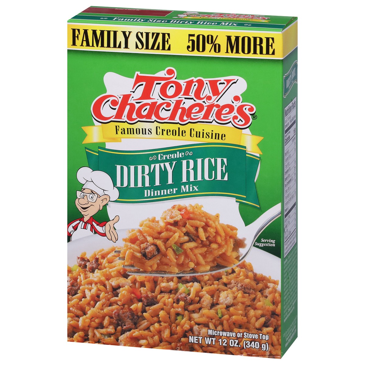 slide 9 of 13, Tony Chachere's Creole Dirty Rice Dinner Mix 12 oz, 12 oz