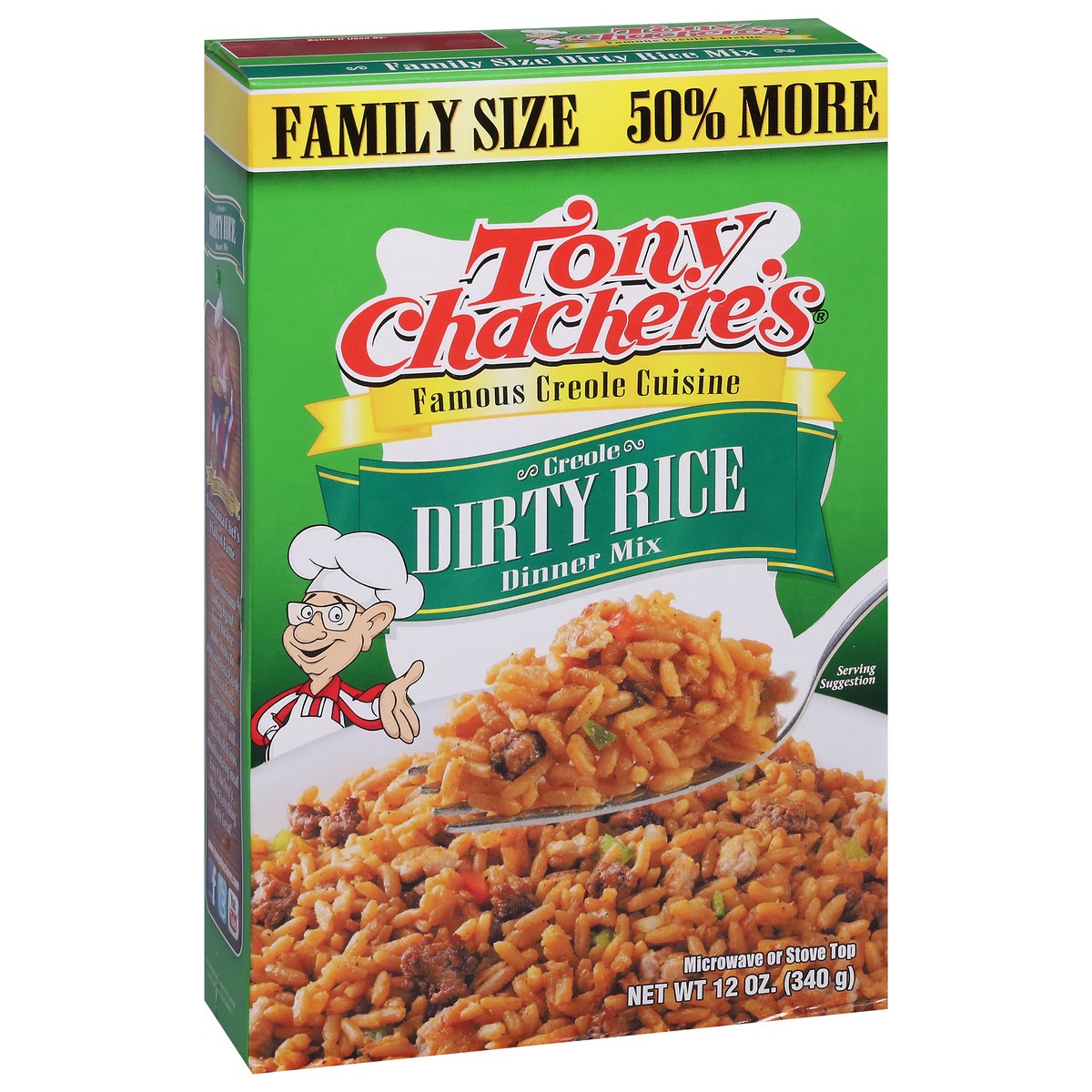 slide 7 of 13, Tony Chachere's Creole Dirty Rice Dinner Mix 12 oz, 12 oz