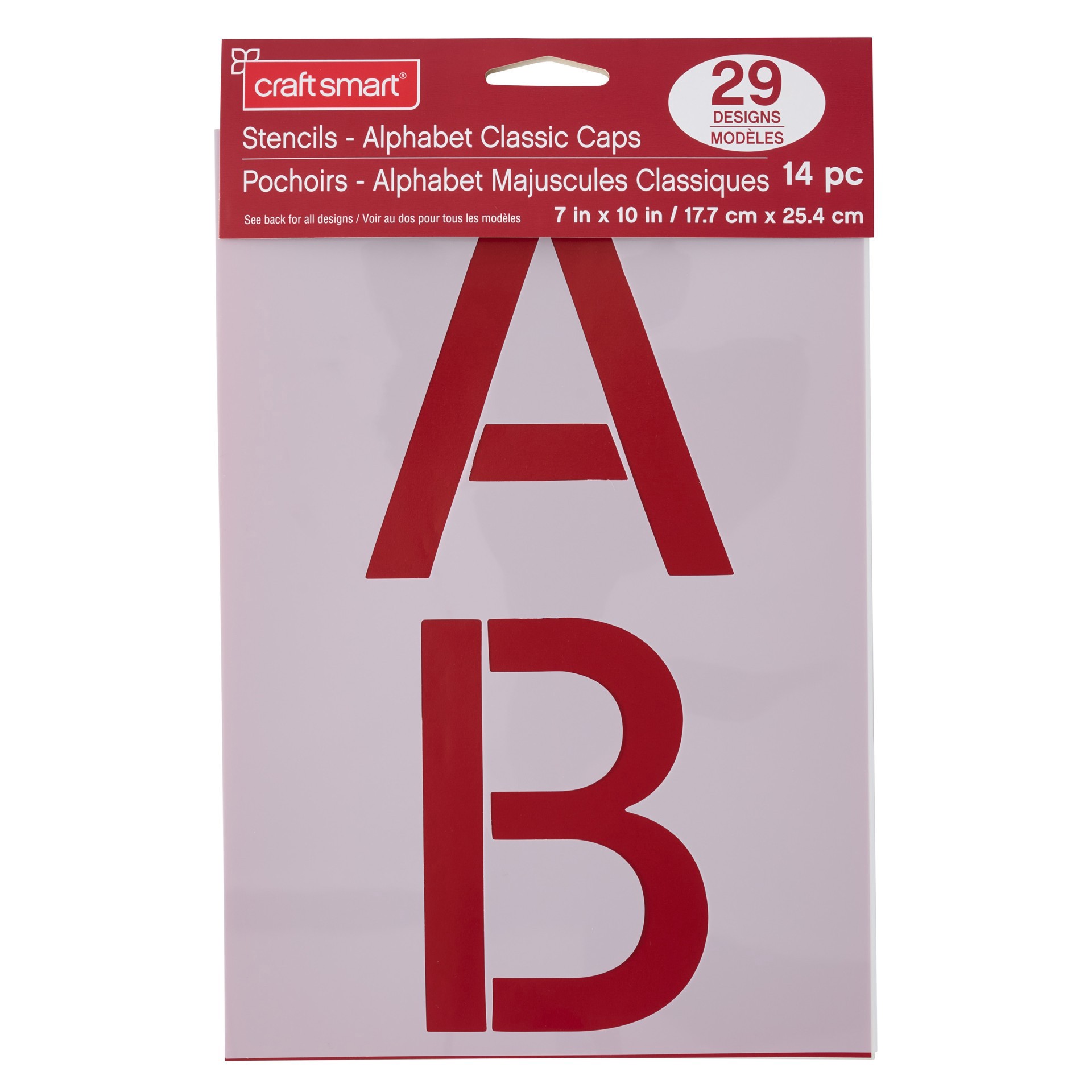 slide 3 of 4, 4.5" Classic Caps Alphabet Stencils By Craft Smart, 4.5 in