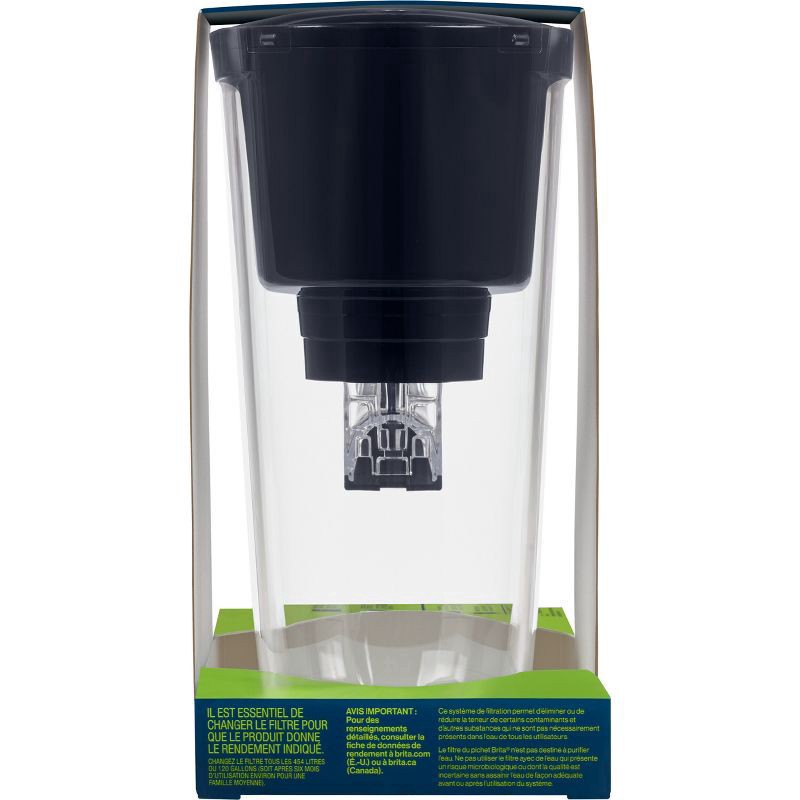 slide 6 of 10, Brita Water Filter 6-Cup Denali Water Pitcher Dispenser with Standard Water Filter Black, 48 fl oz