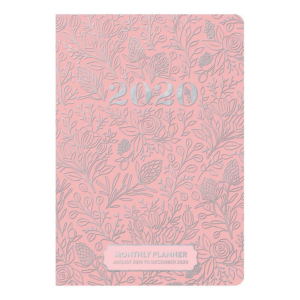 slide 1 of 1, Orange Circle Studio 17-Month Academic Monthly Pocket Planners, 6-1/2'' X 4-1/2'', Floral Vines, August 2019 To December 2020, 1 ct