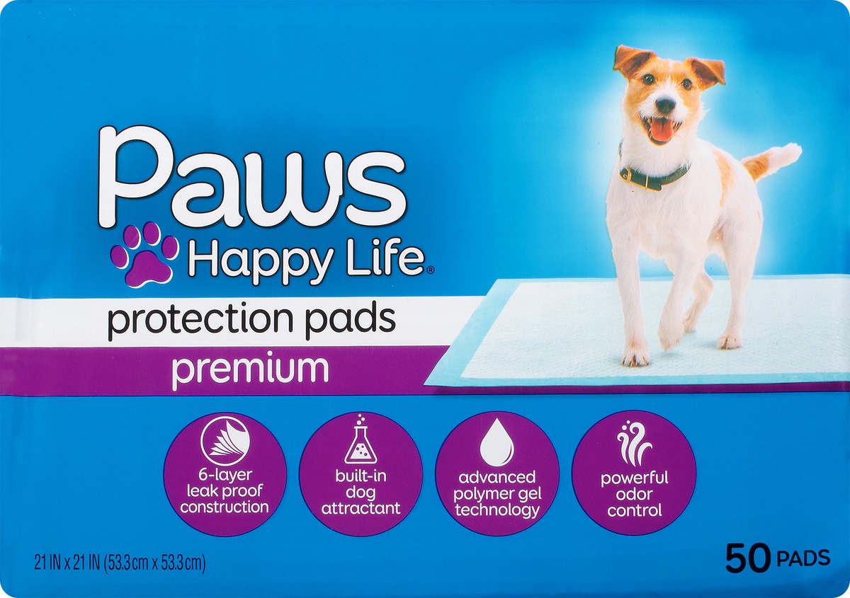 slide 4 of 11, Paws Happy Life Premium Protection Pads 50 50 ea Bag, 50 ct