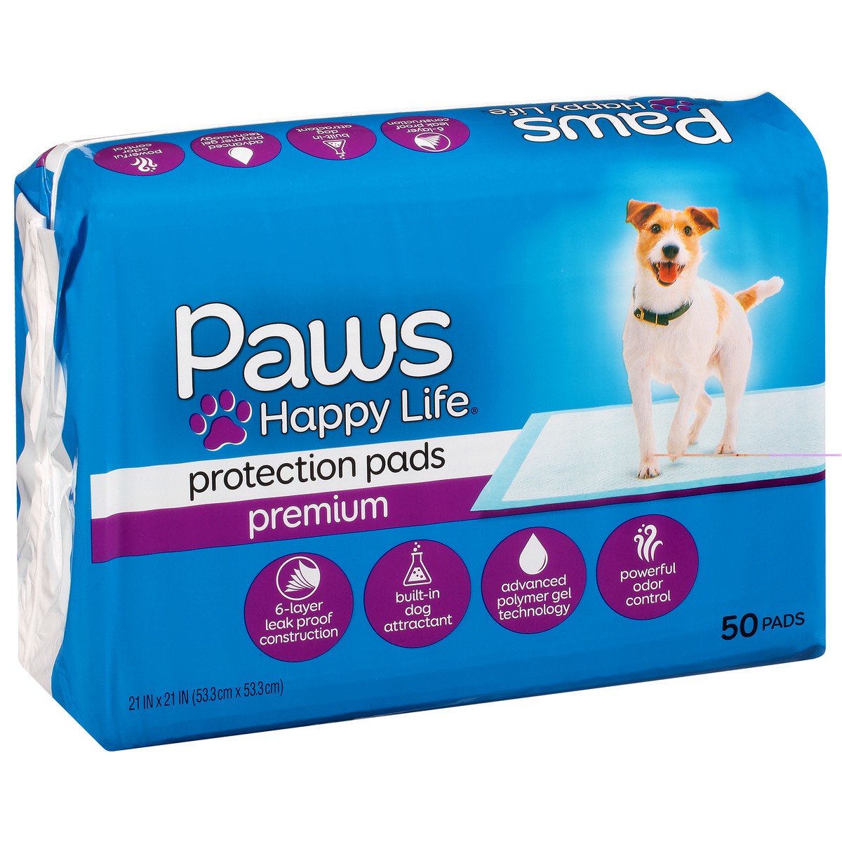 slide 10 of 11, Paws Happy Life Premium Protection Pads 50 50 ea Bag, 50 ct