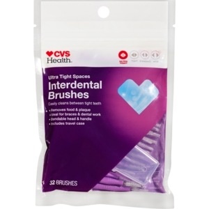 slide 1 of 1, CVS Health Ultra Tight Interdental Brushes, 32 ct