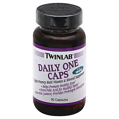 slide 1 of 1, Twinlab Daily One Caps With Iron Capsules, 90 ct