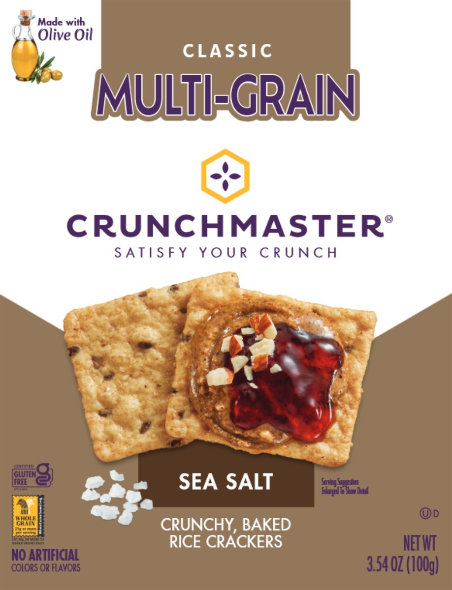 slide 7 of 9, Crunchmaster Multi-Grain Sea Salt, 3.54 oz