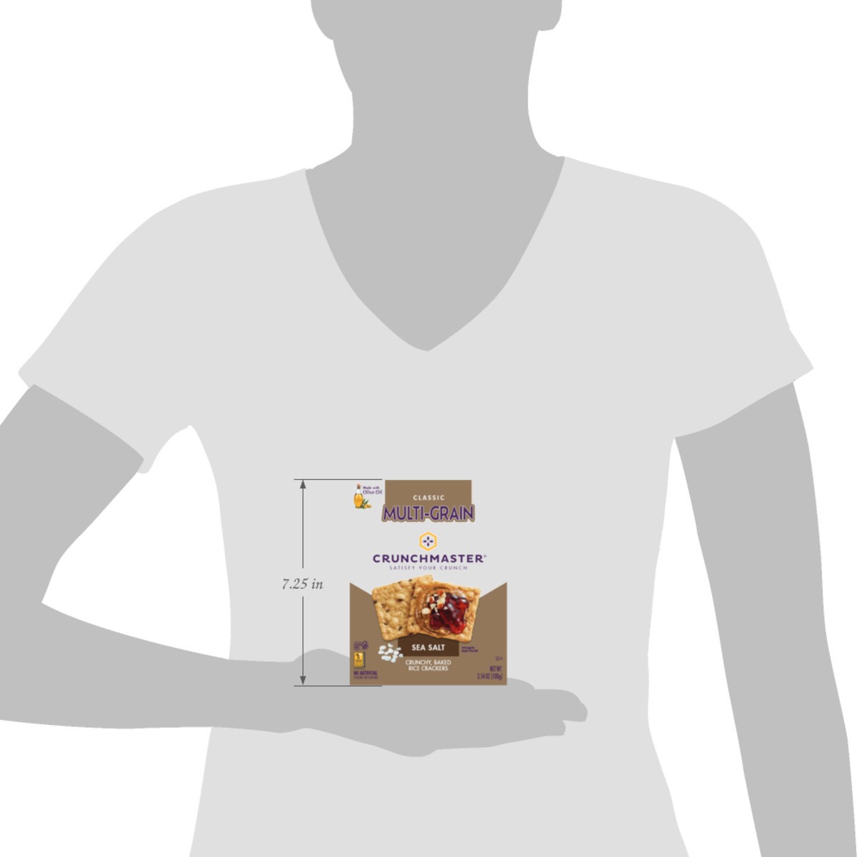 slide 9 of 9, Crunchmaster Multi-Grain Sea Salt, 3.54 oz