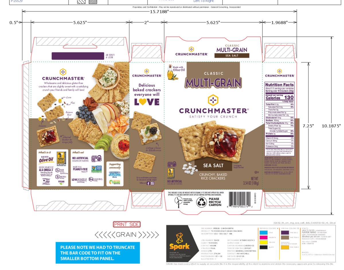 slide 5 of 9, Crunchmaster Multi-Grain Sea Salt, 3.54 oz