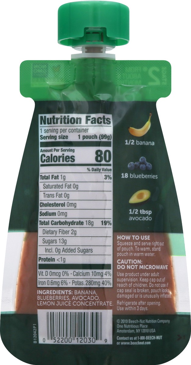 slide 8 of 12, Beech-Nut Naturals Banana Blueberries & Avocado, 3.5 oz