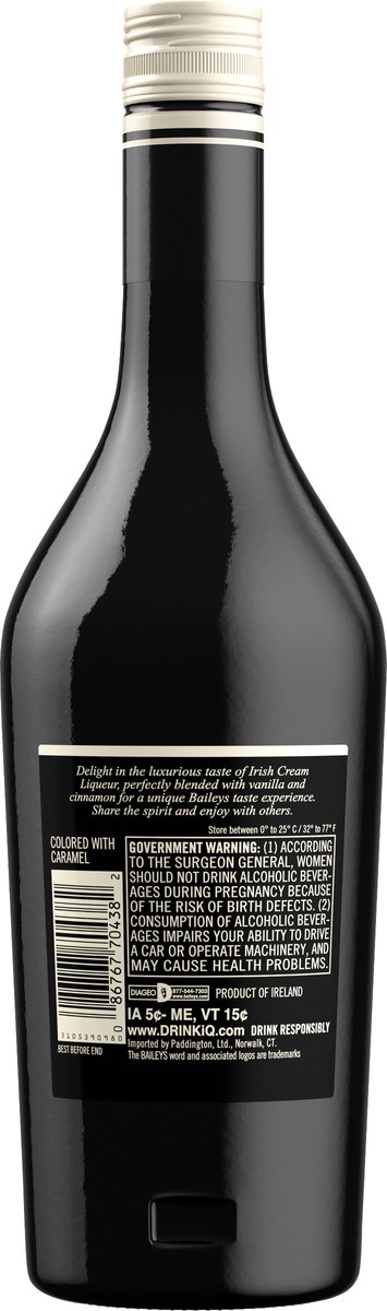 slide 2 of 3, Bailey's Vanilla Cinnamon Irish Cream Liqueur, 750 ml