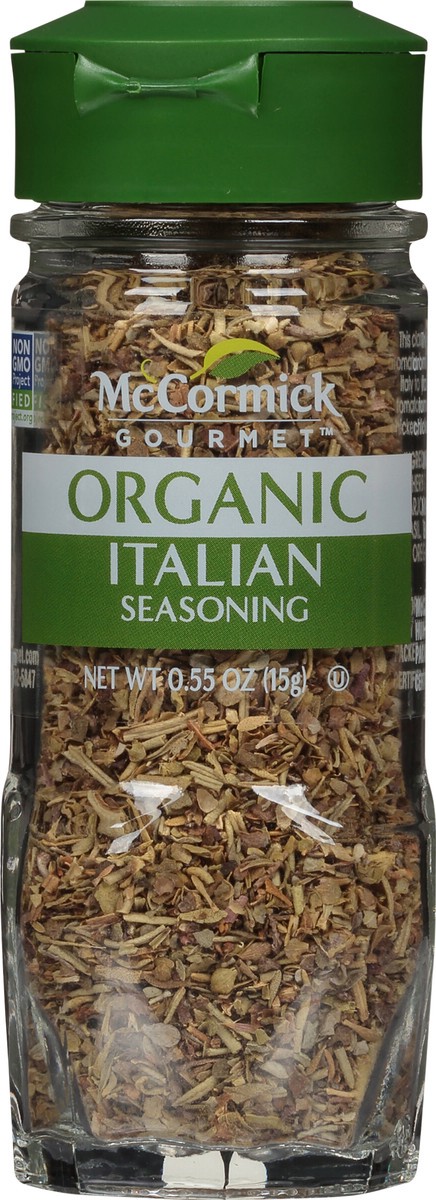 slide 7 of 7, McCormick Gourmet Organic Italian Seasoning, 0.55 oz, 0.55 oz