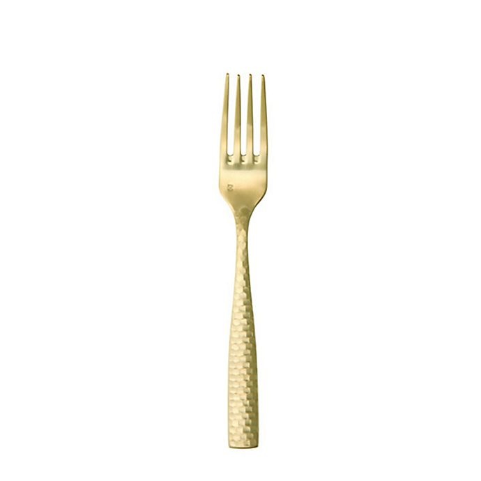 slide 3 of 5, Fortessa Lucca Faceted Flatware Place Setting - Brushed Gold, 5 ct