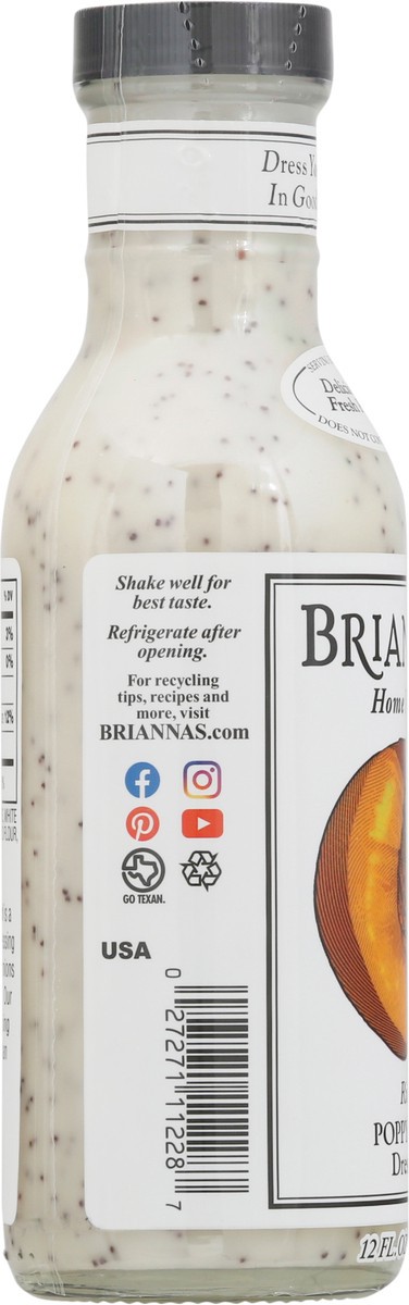 slide 6 of 9, BRIANNAS Poppy Seed Dressing, 12 oz