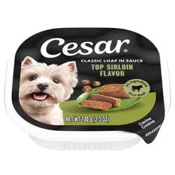 Cesar Top Sirloin Flavor Classic Loaf in Sauce Canine Cuisine 3.5 oz. Tray