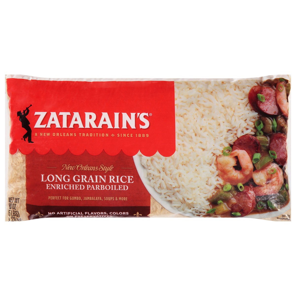 slide 1 of 9, Zatarain's White Rice - Parboiled Long Grain, 5 lb