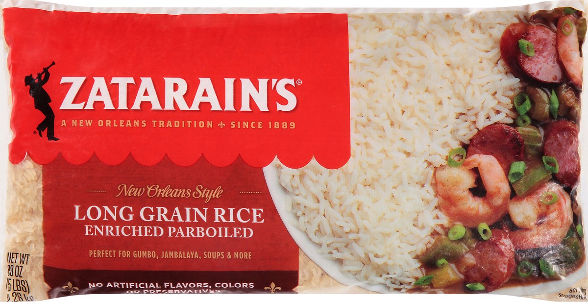 slide 6 of 9, Zatarain's White Rice - Parboiled Long Grain, 5 lb