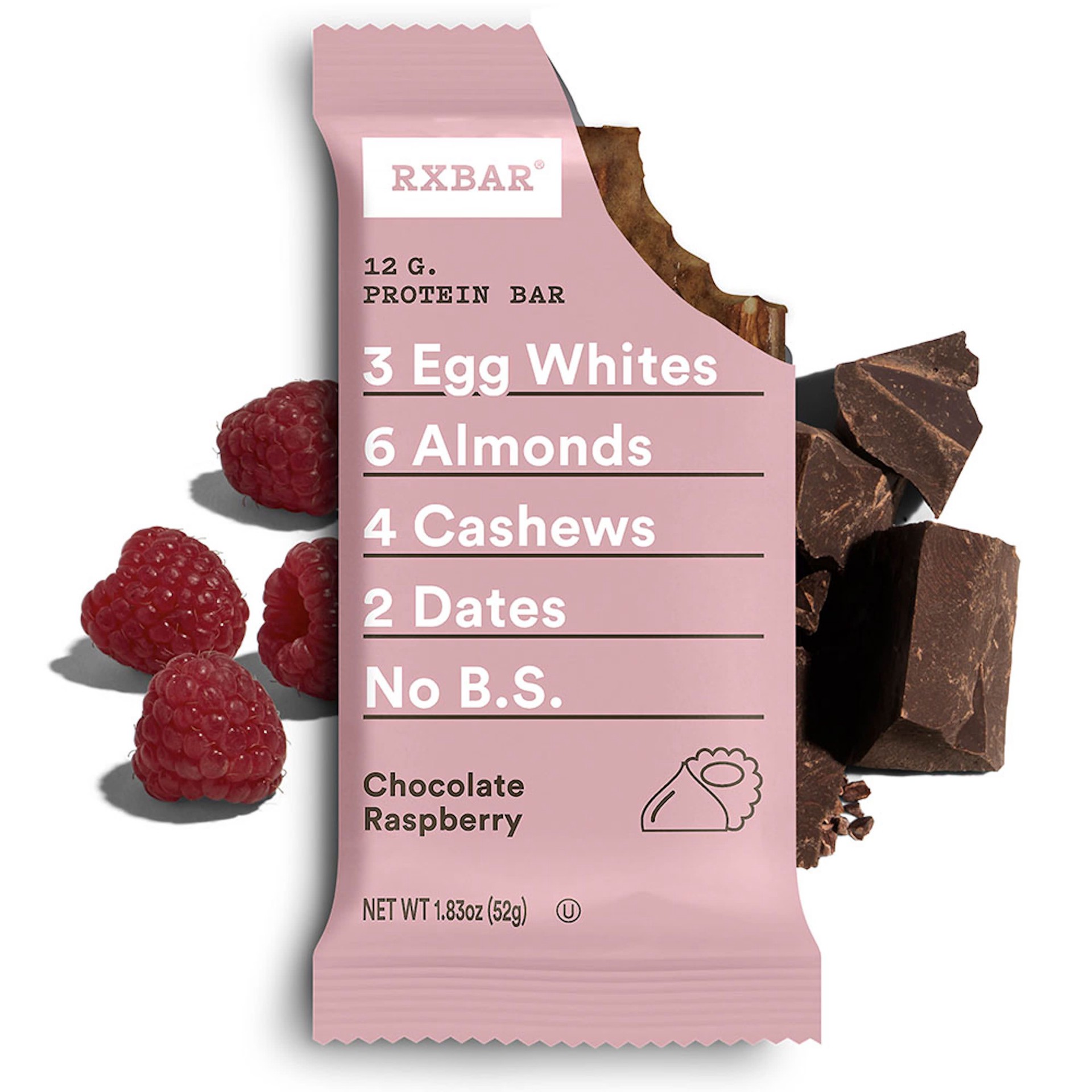 slide 5 of 5, RXBAR Protein Bar, Chocolate Raspberry, 1.83 oz, 1 ct