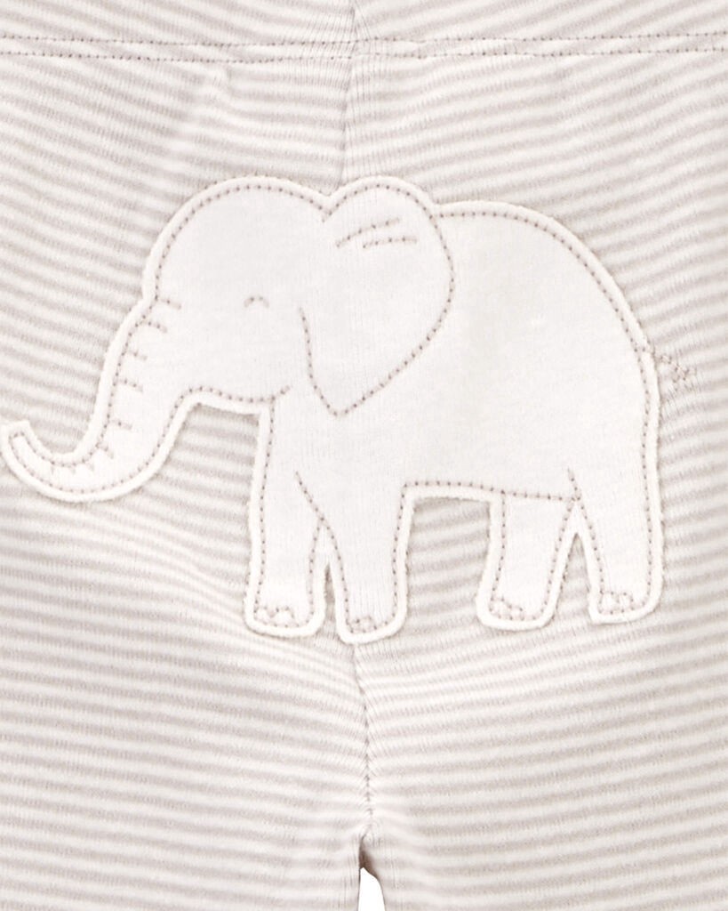 slide 4 of 4, Carter's Baby 3-Piece Elephant Little Character Set Grey/Ivory NB, 1 ct