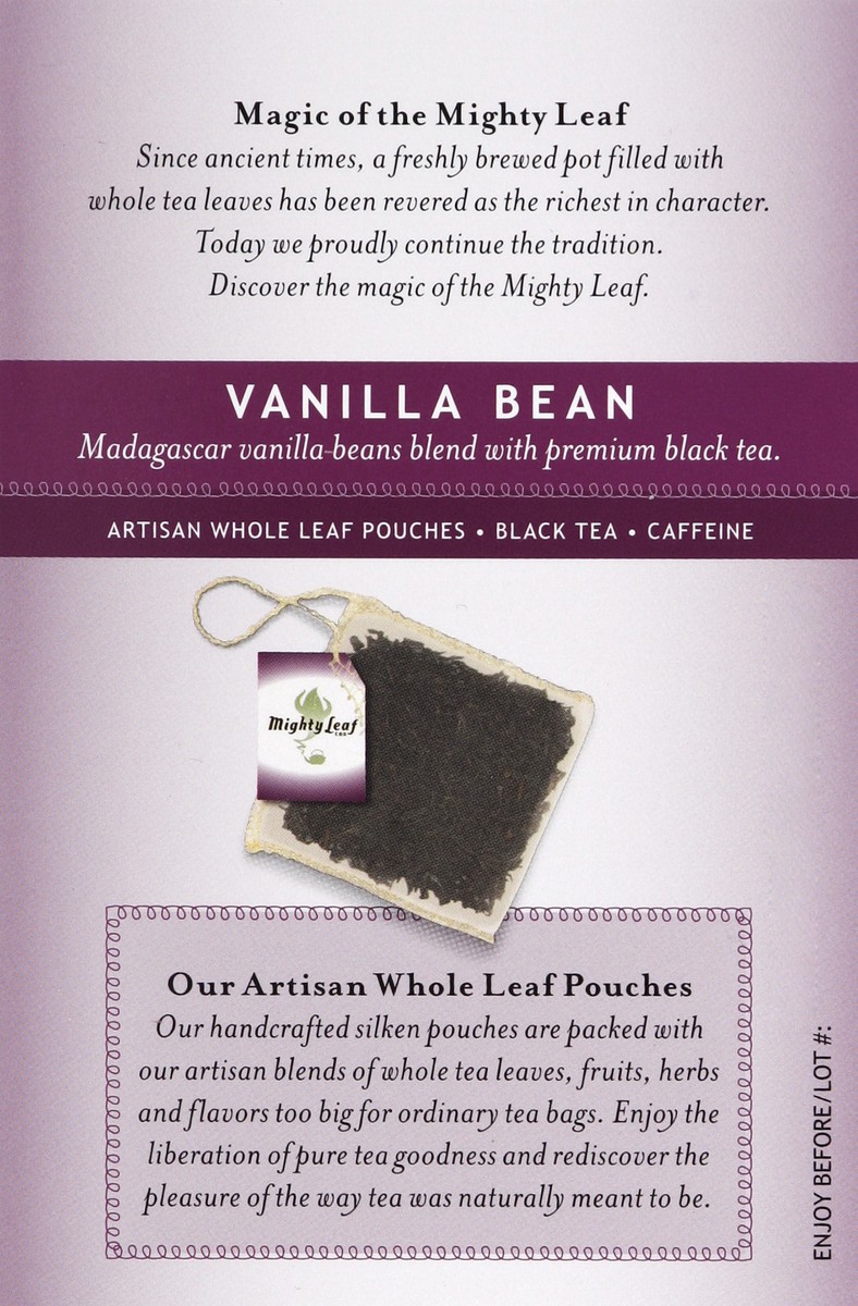 slide 3 of 4, Mighty Leaf Vanilla Bean Black Tea, 15 ct