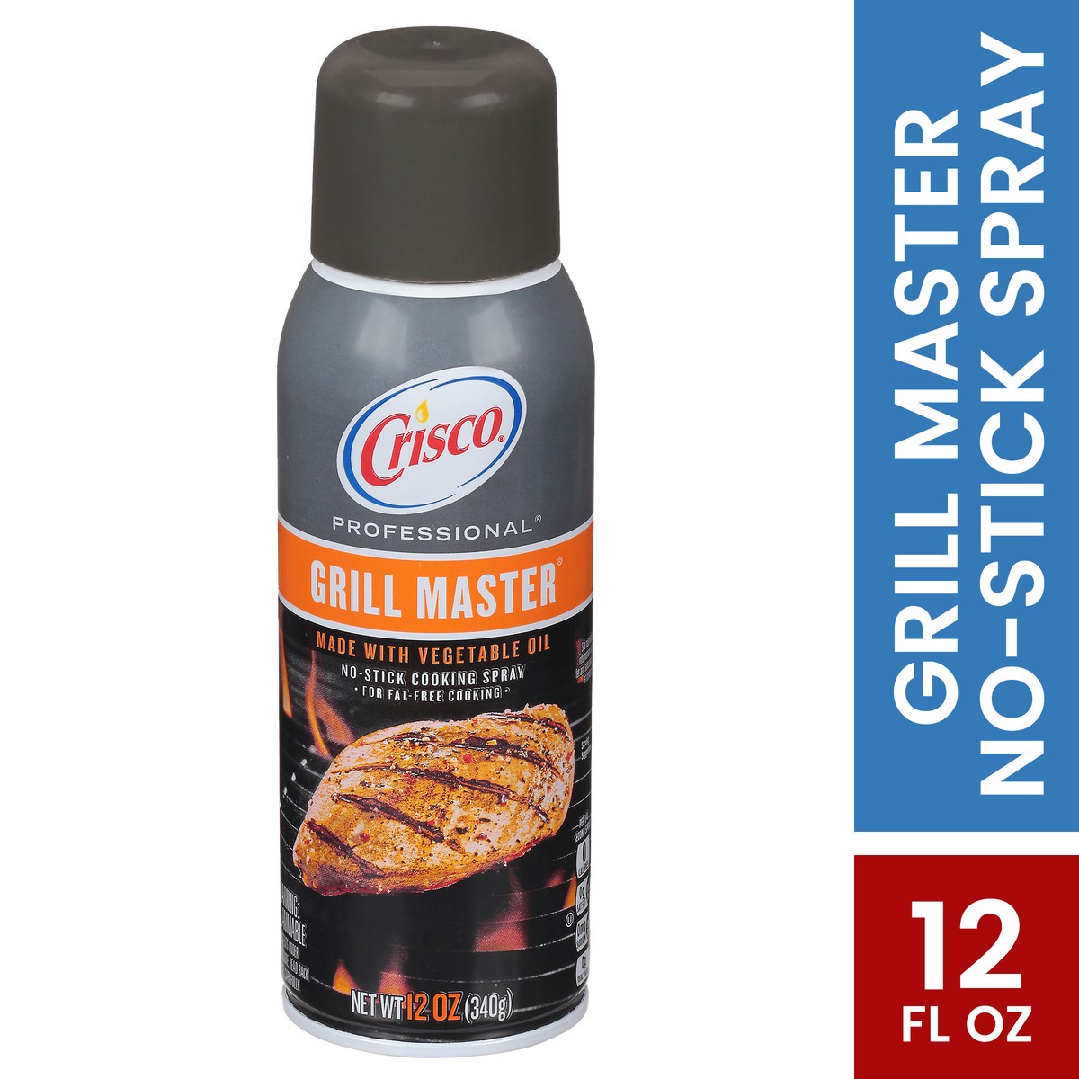 slide 10 of 13, Crisco Professional Grill Master No-Stick Cooking Spray, 12 oz, 12 oz