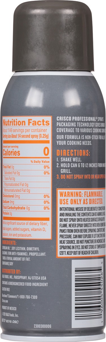slide 7 of 13, Crisco Professional Grill Master No-Stick Cooking Spray, 12 oz, 12 oz