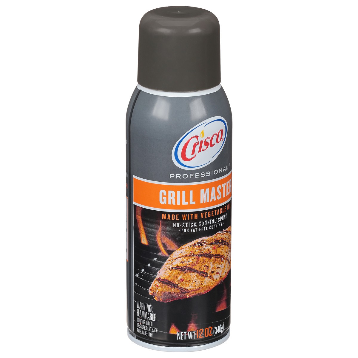 slide 13 of 13, Crisco Professional Grill Master No-Stick Cooking Spray, 12 oz, 12 oz