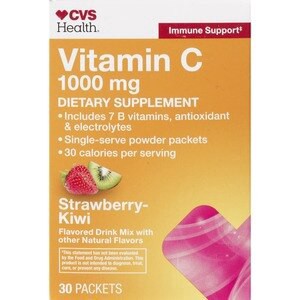 slide 1 of 1, CVS Health Immune Support Vitamin C Drink Packets, Strawberry Kiwi, 30 Ct, 30 ct