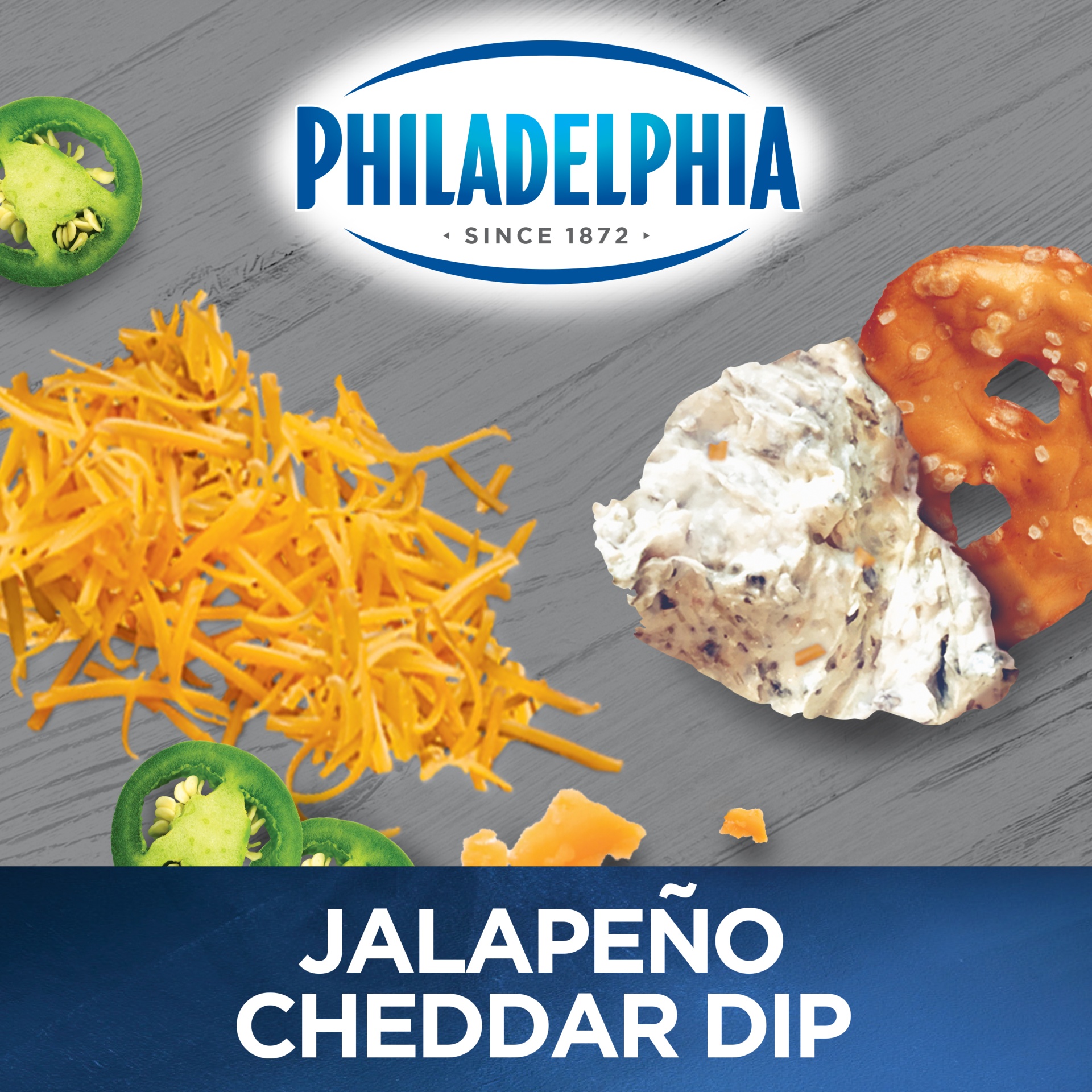 slide 9 of 14, Philadelphia Dips Jalapeno Cheddar Cream Cheese Dip, 10 oz
