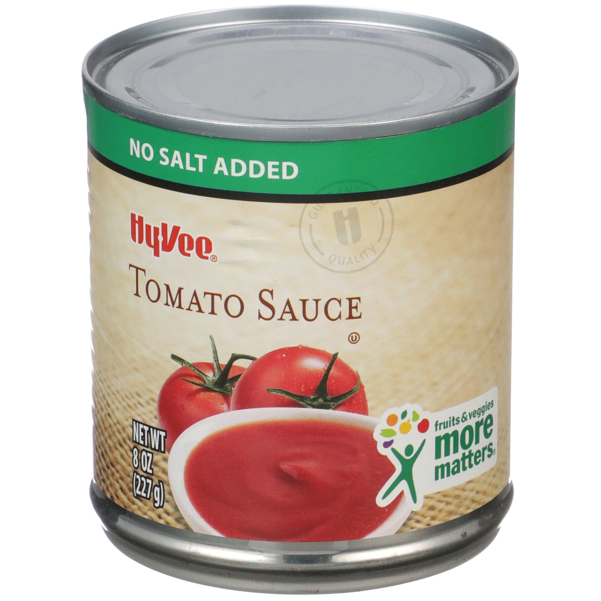 slide 1 of 1, Hy-vee No Salt Added Tomato Sauce, 8 oz