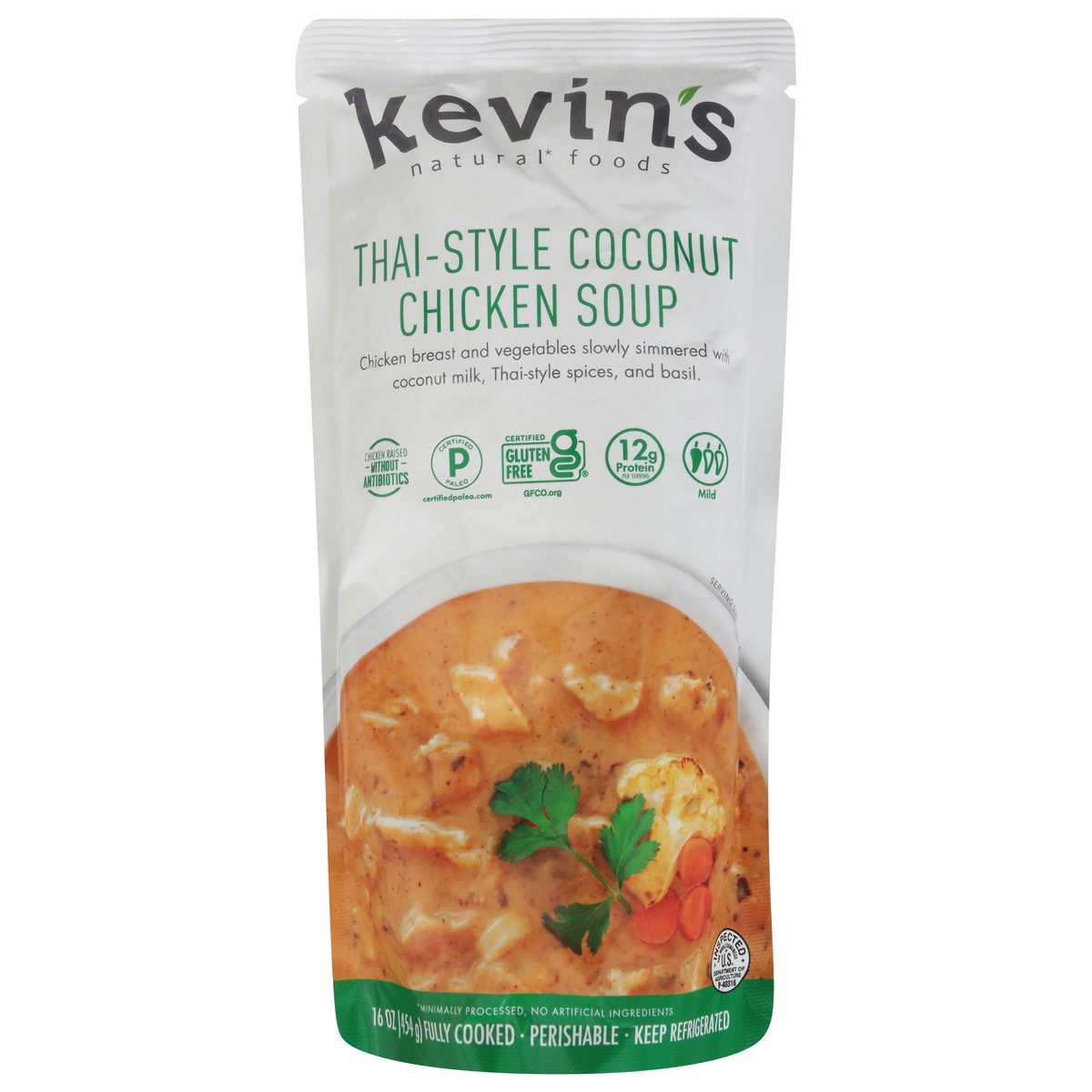 slide 2 of 13, Kevin's Natural Foods Thai-Style Coconut Chicken Soup 16 oz, 16 oz