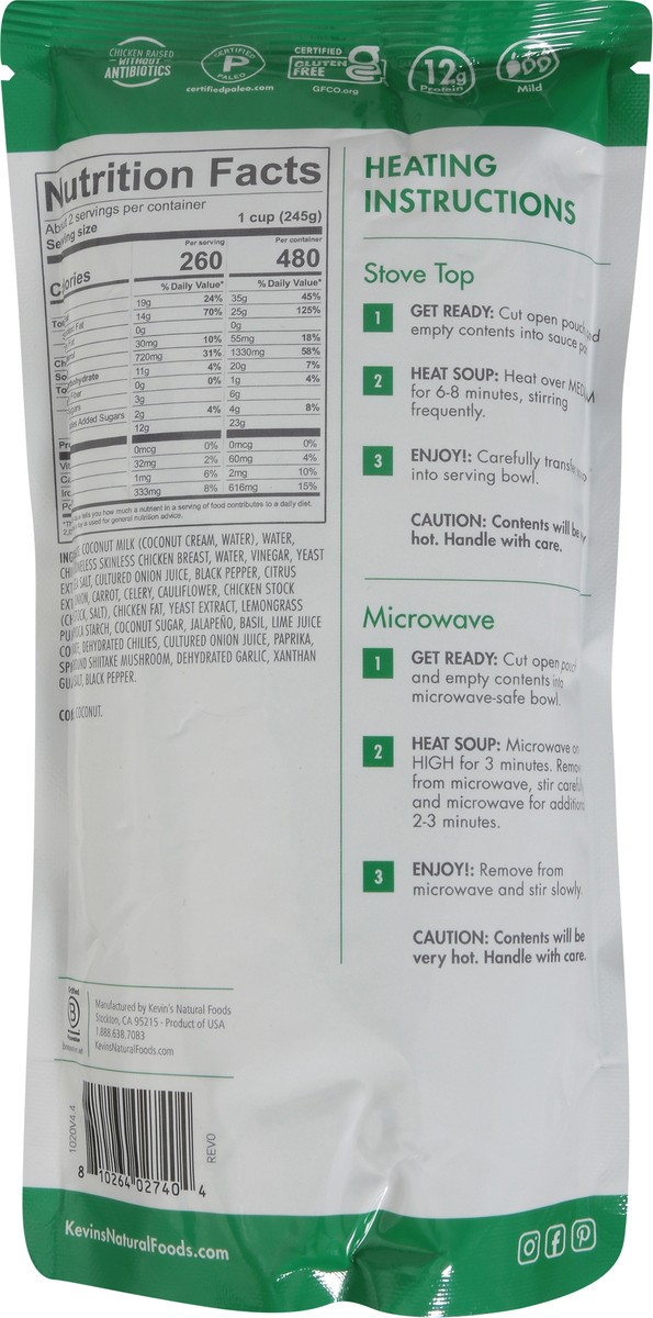 slide 5 of 13, Kevin's Natural Foods Thai-Style Coconut Chicken Soup 16 oz, 16 oz