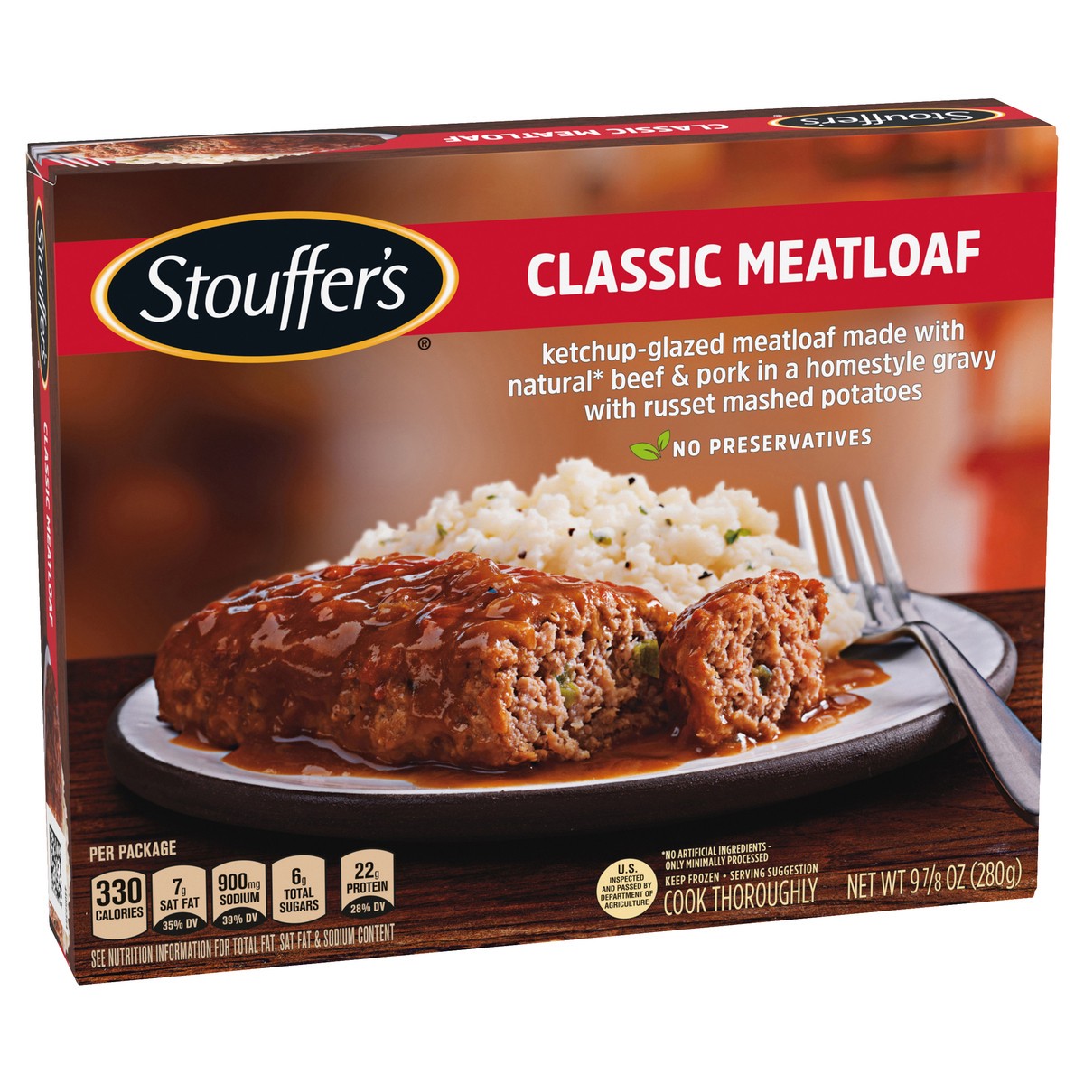 slide 2 of 8, Stouffer's Classic Meatloaf Frozen Meal, 9.88 oz