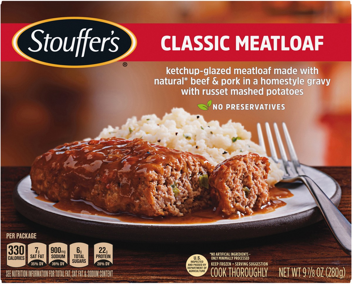 slide 5 of 8, Stouffer's Classic Meatloaf Frozen Meal, 9.88 oz