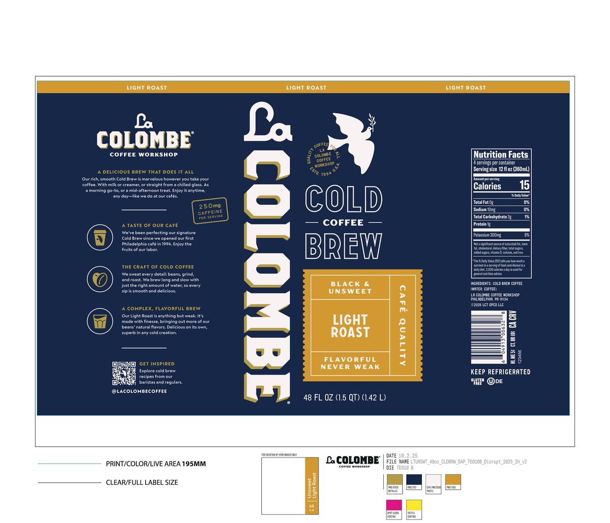 slide 5 of 15, "la Colombe Cb Mocha Espresso", 48 inoz in