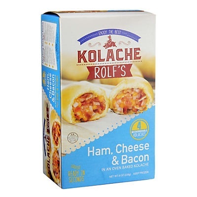 slide 1 of 1, Kolache Rolf's Ham, Cheese & Bacon Kolaches, 4 ct