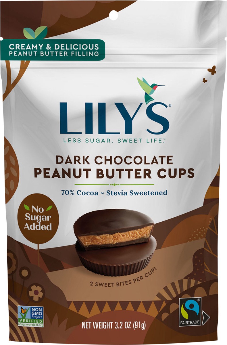 slide 3 of 3, Lily's 70% Cocoa Dark Chocolate Peanut Butter Cups 3.2 oz, 3.2 oz