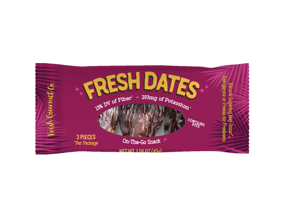 slide 1 of 1, Fresh Gourmet Fresh Dates - 3 Count, 1.58 oz