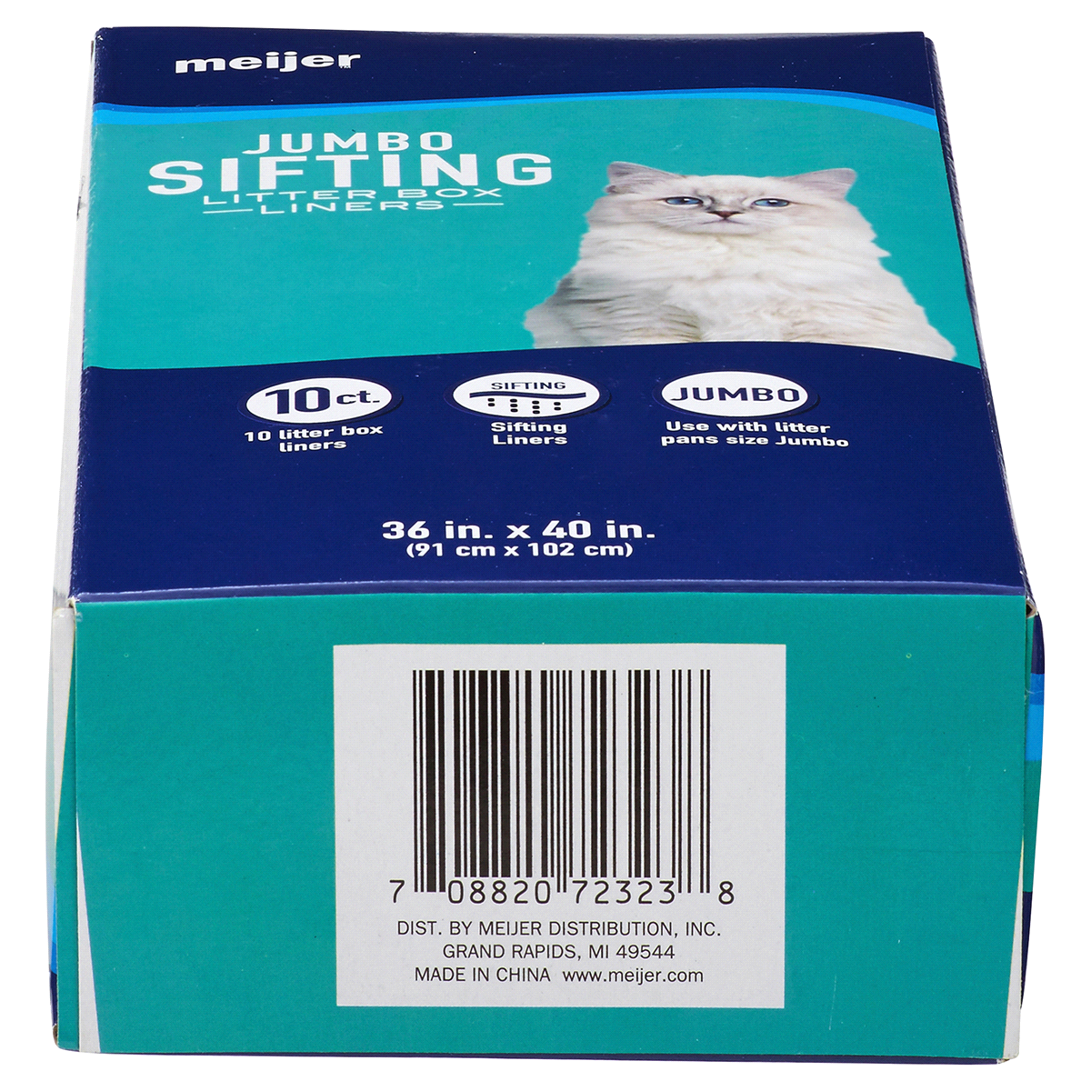 slide 2 of 8, Meijer Jumbo Sifting Cat Litter Box Liners, 10 ct