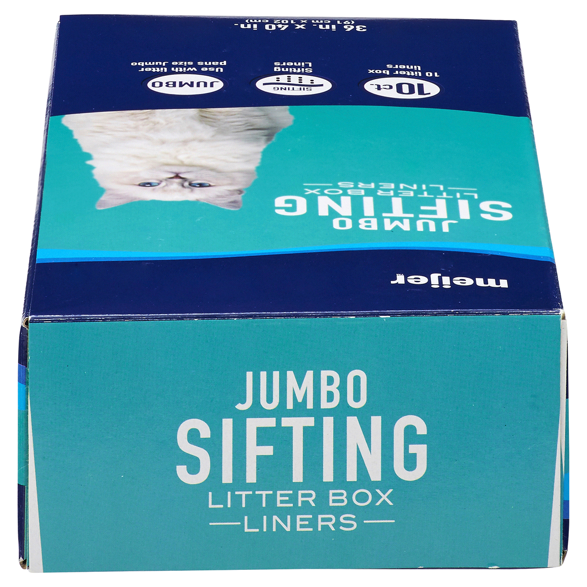 slide 4 of 8, Meijer Jumbo Sifting Cat Litter Box Liners, 10 ct